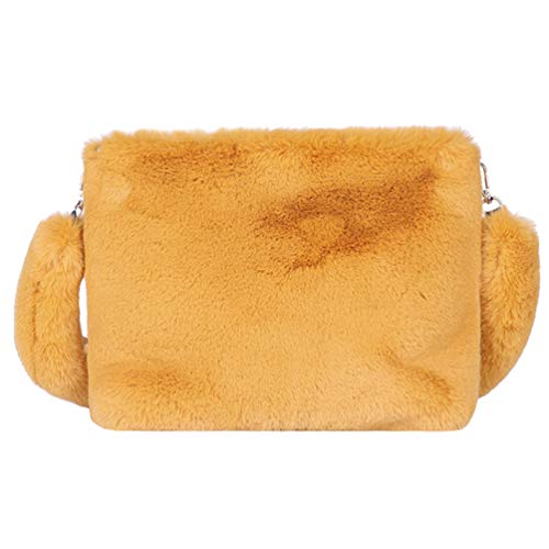 VALICLUD 1stück Flauschige Plüsch Umhängetasche Große Kapazität Stylische Messenger Bag Für Damen Für Geldbörsen Handys Und Mehr Einzigartiges Design Modisch Und Langlebig von VALICLUD