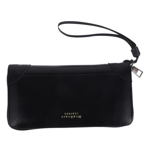 VALICLUD Pu-geldbörse Für Männer Mit Reißverschluss Lange Kartenhalter Brieftasche Aus Hochwertigem Material Multifunktional Zur Aufbewahrung Von Geld Und Karten Leicht Und Tragbar Mit Band von VALICLUD