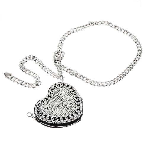 VALICLUD Mini-hüfttasche Mit Kette Für Damen Strass-dekor Tasche Tasche Kette Umhängetasche Für Frauen Mädchen Party Shopping Reisen Arbeit von VALICLUD