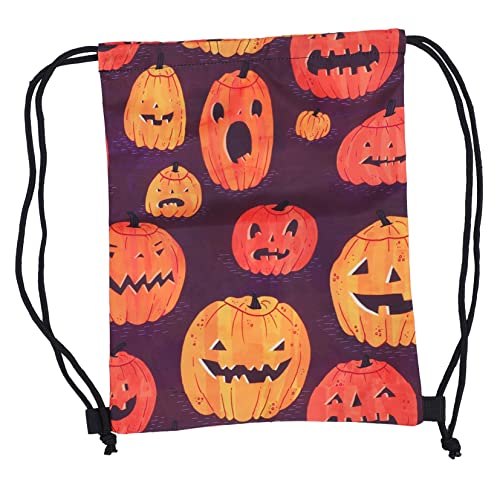 VALICLUD 1stück Halloween Kordelzug Beutel Wasserdichter Kürbis Süßigkeitensack Tragbarer Trick-Treat Rucksack Für Halloween-Partys Und Dekorationen Leicht Und Vielseitig Einsetzbar von VALICLUD