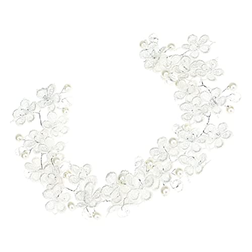 VALICLUD 1stück Handgemachtes Haarband Mit Spitze Und Perlen Haaraccessoire Für Hochzeiten Und Besondere Anlässe Braut Haarschmuck Damen Haardekoration von VALICLUD