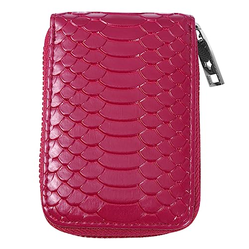 VALICLUD 1stück Herren Leder Geldbörse Mit Vielen Fächern RFID-sicher Kompakte Reisetasche Für Kreditkarten Und Ausweise Elegantes Design Rosé Unterwegs von VALICLUD