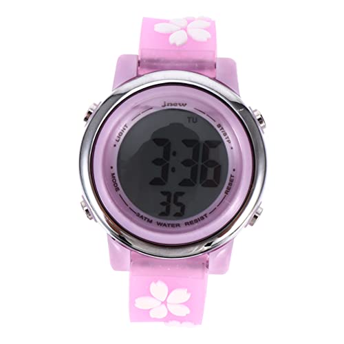 VALICLUD 1stück Mädchen Cartoon Armbanduhr wasserdichte Elektronische Uhr Mit Blumenmuster Für Mädchen Einfach Zu Bedienen Zeitlernen Für Mädchen von VALICLUD