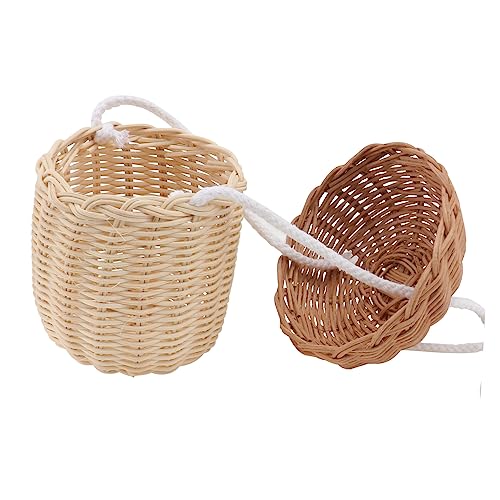 VALICLUD 1stück Mini Rattan Handtasche Für Junge Mädchen Handgefertigter Rattan Beutel Fotografie Requisit Woven Pouch Lustige Form Für Jungen Und Mädchen von VALICLUD