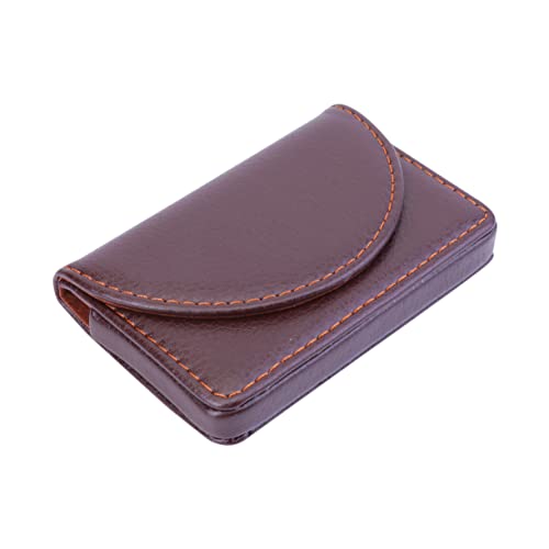 VALICLUD 1stück Pu Business Kartenetui Tragbarer Kartenhalter Design Sicheren Aufbewahrung Von Visitenkarten Und Kreditkarten Accessoire Für Geschäftsleute Kaffee von VALICLUD
