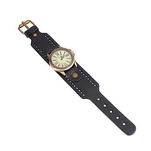 VALICLUD Vintage Armbanduhr Für Damen Retro-Stil Quarzuhr Mit Lederarmband Römische Buchstaben- Schlichtes Design Für Freizeituhr Dekorationsuhr Mit Präzisem von VALICLUD