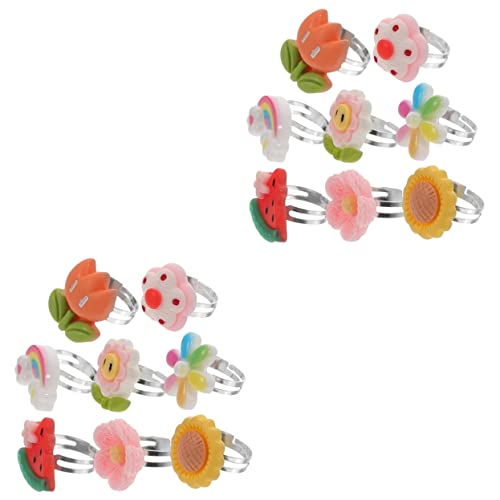 VALICLUD 2 Boxen Cartoon Ring Mädchen Kleine Party Kleinkind Ringe Mädchen Ring Schmuck Mädchen Legierung von VALICLUD