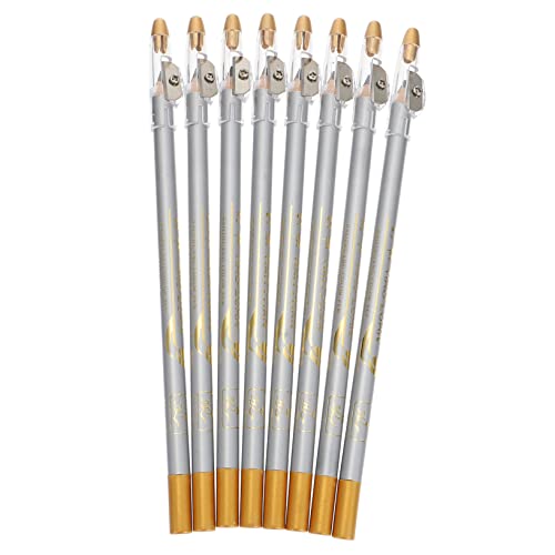 VALICLUD 8stücke Augenbrauenstifte Mit Anspitzer Make-up Eyeliner Bleistift Für Frauen Mädchen Transparent Wasserfest Wischfest Leicht Tragbar von VALICLUD