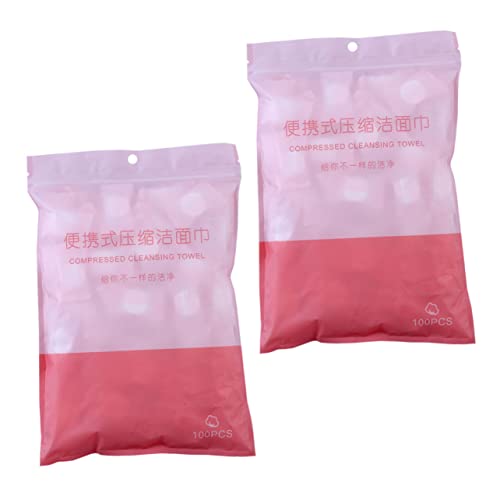 VALICLUD 2taschen Beutel Kleines Komprimiertes Handtuch Für Reise Sport Kosmetik Und Haushalt Frei Von Fluoreszierenden Substanzen Weiche Textur Hautfreundlich von VALICLUD