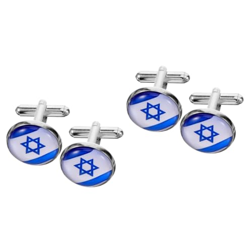 VALICLUD 2 Paar Israelische Manschettenknöpfe Manschettenknöpfe Für Hemden Herrenanzüge Manschettenknöpfe Aus Legierung Manschettenknöpfe Für Hemdärmel Verzierung Für Ärmel von VALICLUD