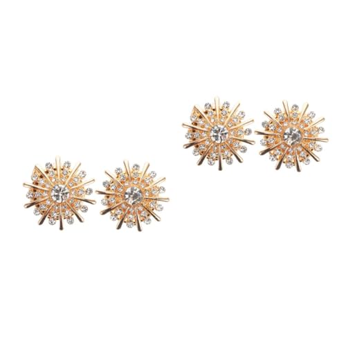 VALICLUD 2 Paar Manschettenknöpfe Dekoration hängen Perlenohrringe Manschettenknopf-Set Cufflinks für Frauen Hemdknopfabdeckung mit Strasssteinen dekorative Manschettenknopfabdeckung Golden VALICLUD 2 Paar Manschettenknöpfe Dekoration hängen Perlenohrringe Manschettenknopf-Set Cufflinks für Frauen Hemdknopfabdeckung mit Strasssteinen dekorative Manschettenknopfabdeckung Golden von VALICLUD
