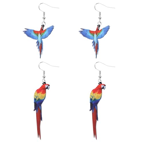 VALICLUD 2 Paar Vogel Schmuck Ohrringe Creolen Damen Ohrringe für Frauen baumelnd Ohren Tierohrringe Ohrclips tier kolczyki damskie ohrstecker Party- aus Acryl VALICLUD 2 Paar Vogel Schmuck Ohrringe Creolen Damen Ohrringe für Frauen baumelnd Ohren Tierohrringe Ohrclips tier kolczyki damskie ohrstecker Party- aus Acryl von VALICLUD