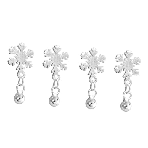 VALICLUD 2 Paar Weihnachts-schneeflocke-ohrstecker Damenohrringe Weihnachtsgeschenke Ohrringe Für Frauen Ohrschmuck Ohr Zubehör Perle Kleine Ohrstecker Weihnachten Fräulein von VALICLUD