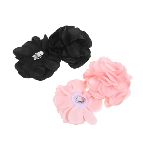 VALICLUD 2 Paare Abnehmbare Schuhclips Blumen Schuhezubehör Metall Polyester Strapazierfähig DIY Schuhschmuck für Damen High Heels Flats von VALICLUD