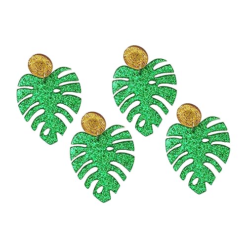 VALICLUD 2 Paare Blatt-Ohrtropfen Frauen Ohrring Blatt Ohrschmuck Mode Frauen Ohrtropfen Schmuck Ohrhänger Green VALICLUD 2 Paare Blatt-Ohrtropfen Frauen Ohrring Blatt Ohrschmuck Mode Frauen Ohrtropfen Schmuck Ohrhänger Green von VALICLUD