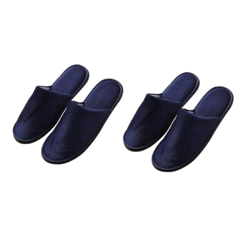 VALICLUD 2 Paare Einweg Reisehausschuhe Weiß Elastische Sohle Rutschfest Hotel Slipper Für Damen Herren Komfortable Einmalnutzung von VALICLUD