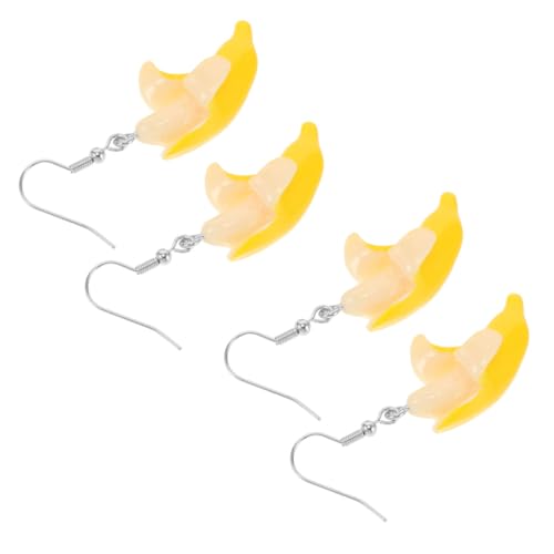 VALICLUD 2 Paare Gelbe Ohrringe Damen Kreative Frucht Schmuck Leichte Lustige Dangle Ohrstecker Modisches Accessoire Für Alltag Party von VALICLUD