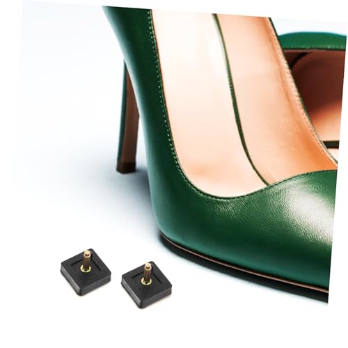 VALICLUD 2 Paare High Heel Ersatzabsatz Spitzen Quadratisch Geformte Fersenkappen Stiftabsatz Reparatur Zubehör für Damen Schuhe Langlebig Rutschfest und Einfach zu Wechseln Schwarz von VALICLUD