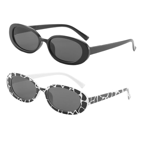 VALICLUD 2 Paare Modische UV Schutz Sonnenbrillen Ovaler Rahmen mit Trendigem Design Leichte Robuste Partybrillen für Damen und Herren Stilvolles Accessoire für Tanz und Feier VALICLUD 2 Paare Modische UV Schutz Sonnenbrillen Ovaler Rahmen mit Trendigem Design Leichte Robuste Partybrillen für Damen und Herren Stilvolles Accessoire für Tanz und Feier von VALICLUD