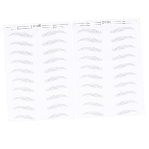 VALICLUD 2 Paare Simulierter Augenbrauen -Patch Augenbrauenaufkleber wasserfest Augenbrauenschablone Zeichnung künstliches Augenbrauenpflaster Simulation Augenbraue Black von VALICLUD