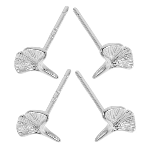 VALICLUD 2 Paare Sterling Silber Ginkgo Ohrstecker Natürliche Blattform Damen Ohrschmuck Elegant Geschenkidee Alltagsschmuck von VALICLUD