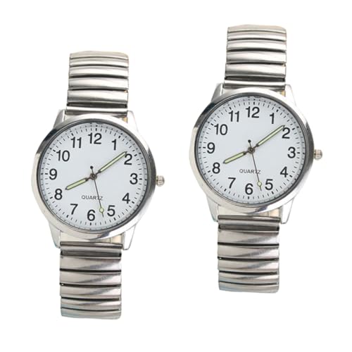 VALICLUD 2 STK Anschauen Stifte Magnetische Lesezeichen Mikrofone Dreieckige Farbflaggen Fruchtaufkleber Lesezeichen Büroklammern Lichter Große Uhr Aufkleber Aus Werbepapier Silver Quarz von VALICLUD