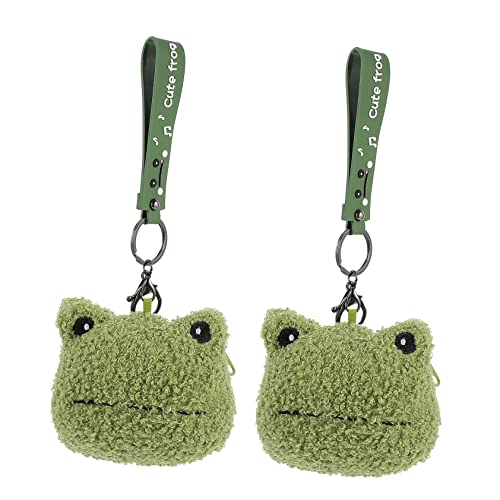 VALICLUD 2 Frosch-schlüsselanhänger Geldbörse Stofftier-schlüsselanhänger Für Jungen Und Mädchen Mini-Tasche Froschform Geldbörse von VALICLUD