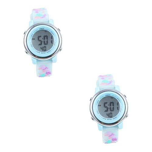 VALICLUD 2stücke Elektronische Kinderuhr wasserdichte Sportuhr Für Schüler -anzeige Multifunktions Armbanduhr Für Jungen Und Mädchen Strapazierfähiges Material Modernes Design von VALICLUD