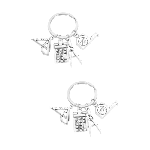 VALICLUD 2stücke Schlüsselanhänger Design Schlüsselring Aus Legierung Praktischer Schlüsselhalter Für Taschen Rucksäcke Für Schüler Und Lehrer Langlebig Und Vielseitig Einsetzbar von VALICLUD