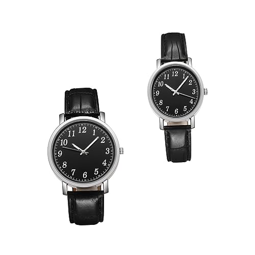 VALICLUD 2stücke Herren Damen Armbanduhren Freizeit Legierung Business Uhren Ausgewähltes Und Legierungsmaterial Machen Die Uhr Geschmeidig Leicht Und Angenehm Zu Tragen von VALICLUD