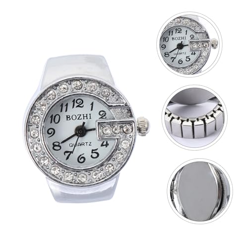 VALICLUD 2 STK Ringuhr Für Kinder Herrenringe Digitale Ringuhr Herrenuhren Mädchenuhren Ringuhren Für Damen Ringuhr Für Mädchen Damenuhren Spielzeugringe Mann Mit Diamant Legierung Fall von VALICLUD