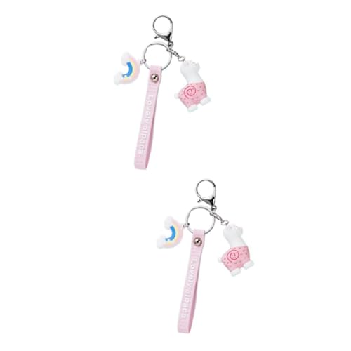 VALICLUD 2 Stück Schlüsselanhänger in Alpaka-Form Für Taschen Geldbörsen Schlüsselanhänger Hängender Cartoon-schlüsselanhänger Für Taschendekoration Farbe von VALICLUD