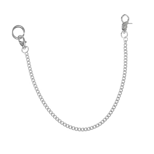 VALICLUD 2 STK Taschenuhr Metallkette Taille Galvanisierte Kette Hosenkette Gürtel Schlüsselclip Choker-Kette Schritt Uhr Mit Karabinerhaken Halskette Kette Kleidung Mann Rostfreier Stahl von VALICLUD