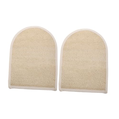 VALICLUD 2 STÜCK Peeling Handschuhe aus Natürlicher Luffa Strapazierfähige Badetücher für Körperpflege zum Reinigen von Rücken und Körperbereichen Leicht und Wiederverwendbar von VALICLUD