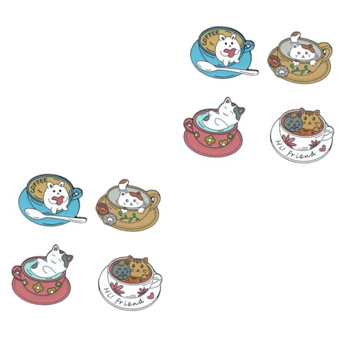 VALICLUD 2 Sätze Brosche Aus Katzen Legierung Körper Weihnachtsbroschen Brosche Weihnachten Brosche Kleidung Rucksack Brosche Cartoon-abzeichen-brosche Legierungsmaterial 4 Stück * 2 von VALICLUD