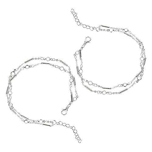 VALICLUD 2 Sätze Einfaches Strand Fuß Accessoire Aus Metall Stapelbares Fußkettchen In Form Einer Runden Röhre 2Er Pack Goldener Fußschmuck Abstandsperlen Goldene 2 Stück * 2 VALICLUD 2 Sätze Einfaches Strand Fuß Accessoire Aus Metall Stapelbares Fußkettchen In Form Einer Runden Röhre 2Er Pack Goldener Fußschmuck Abstandsperlen Goldene 2 Stück * 2 von VALICLUD