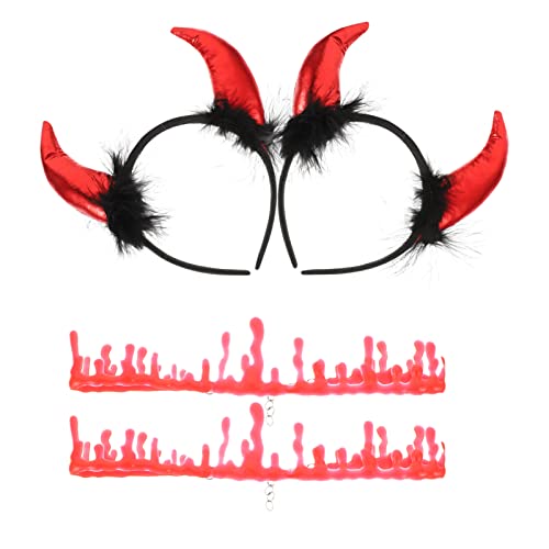 VALICLUD 2 Sätze Festival Kostüm Party Bluten Halskette Prop Creative Ochsenhornhaar-reifen VALICLUD 2 Sätze Festival Kostüm Party Bluten Halskette Prop Creative Ochsenhornhaar-reifen von VALICLUD