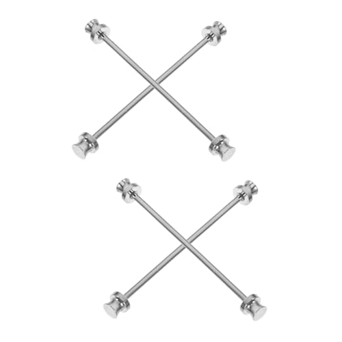 VALICLUD 2 Sätze Französische Kragennadel Für Herren Gestell Stifte Ansteckblume Haken Kette Hemdnadeln Krawattennadeln Hemdkragen Bleibt Kragenstegbrosche Legierung 2 Stück * 2 von VALICLUD