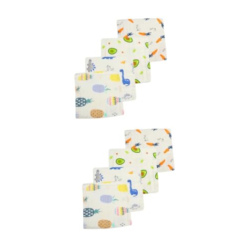 VALICLUD 2 Sätze Gesichts Handtücher Aus Baumwolle Hautfreundliche Super Saugfähige Waschlappen Mit Cartoon Mustern Für Empfindliche Babyhaut Karotte Ananas Dinosaurier Avocado 4 Stücke * 2 von VALICLUD