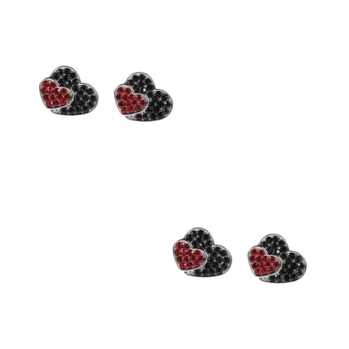 VALICLUD 2 Sätze Ich Liebe Diamant-manschettenknöpfe Manschettenknöpfe Für Damen Manschettenknöpfe Für Frauen Strasssteine 2 Stück * 2 von VALICLUD