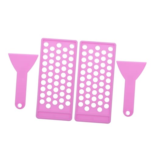 VALICLUD 2 Sätze Lippenbalsam Fülltray mit Fächern und Flexiblem Spatel DIY Lippenpflege Behälter für Selbstgemachten Lippenstift und Lipgloss Farbwahl für Lip Balm Bastler von VALICLUD