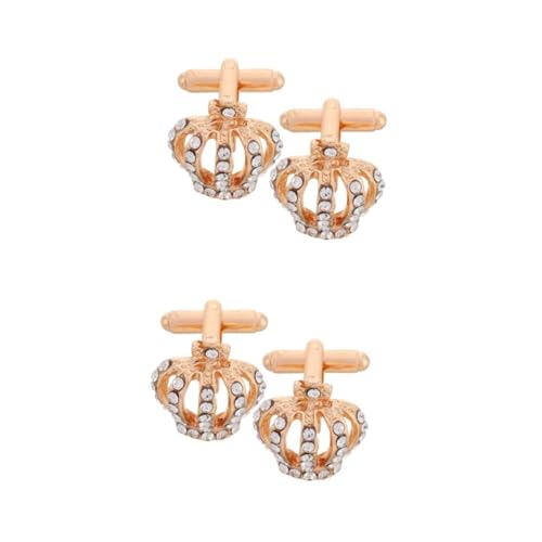 VALICLUD 2 Sätze Manschettenknöpfe Mit Krone Bogen Puppen Spitzenstirnband Strass-stirnband Kronenschmuck Modische Manschettenknöpfe Musikkleber Teilgriff Zinklegierung Golden 2 Stück * 2 VALICLUD 2 Sätze Manschettenknöpfe Mit Krone Bogen Puppen Spitzenstirnband Strass-stirnband Kronenschmuck Modische Manschettenknöpfe Musikkleber Teilgriff Zinklegierung Golden 2 Stück * 2 von VALICLUD