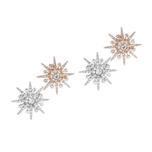 VALICLUD 2 Sätze Strass-brosche Trachtenbrosche Kleidung Brosche Bequeme Brosche Party Brosche Perlendekor Perlenohrringe Frauen Weihnachtsdeko Korsage Corsagen- Legierung 2 Stück * 2 von VALICLUD