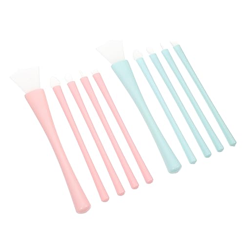 VALICLUD 2 Sätze Teiliges Make Up Pinsel mit Silikon Applikatoren für Augen Make Up Lidschatten und Eyeliner Hautfreundlich Präzise Anwendung Haarverlust für Lippen und Gesichtscremes von VALICLUD