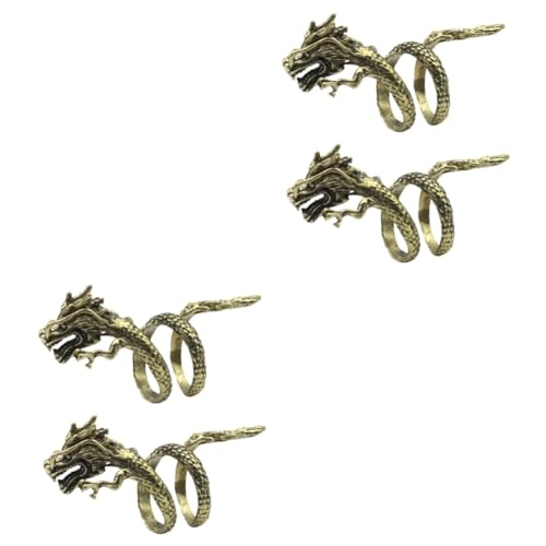 VALICLUD 2 Sätze Unverschlossener Ring The Hallow Halloween Mitgebsel Halloween Costumes Goldfarben Punk-mode Unikal Vintage Fingerring Offener Retro-ring Kreativer Offener Ring 2 Stück * 2 von VALICLUD
