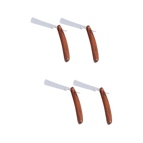 VALICLUD 2 Sätze Vintage Rasiermesser Mit Holzgriff Teiliges Für Männer Sicherer Und Praktischer Rasierer Für Hause Design Und Einfach Zu Bedienen 2 Stücke * 2 von VALICLUD