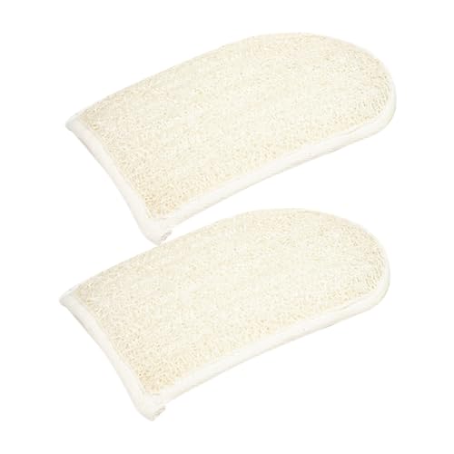 VALICLUD 2 Stck Peeling Handschuh aus Natürlichem Luffa Material Sanftes Körperpeeling Exfolierende Bad Handschuhe Porentiefe Hautfreundlich Kompakt und Leicht für Damen von VALICLUD