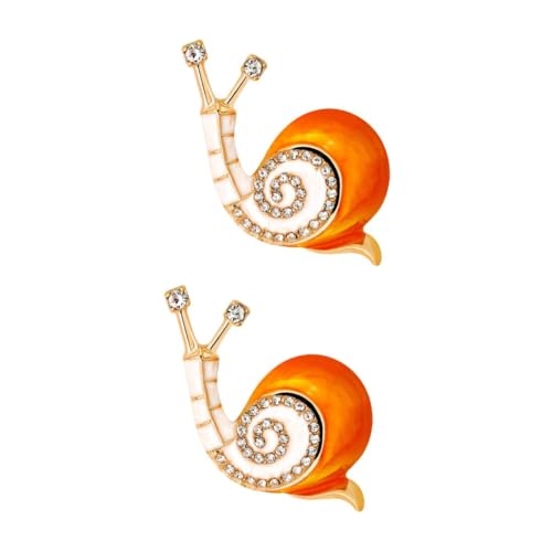 VALICLUD 2 Stck. Abzeichen Brosche abstecknadeln orange Schnecken Brosche genschenkideen Kappe Brosche Geschenkidee Anstecknadel Rucksack Brosche Kleidung Corsage Mode Brosche Brosche von VALICLUD