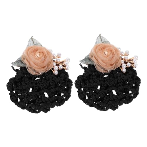 VALICLUD 2stücke Blumen Haarnetz Clip Mit Abdecknetz Für Frauen Blumen Haarspangenclip Mit Haarnetz Für Mädchen Dekorative Haarspange Clip Für Tägliche Haardekoration von VALICLUD
