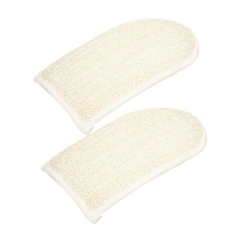 VALICLUD 2 Stck. Luffa-Badetuch Peeling-Badehandschuhe Luffa-Bad-Peeling-Handschuhe Bad-Peeling-Schrubber Erwachsene schrubben Schrubbhandschuhe Peeling mit Duschhandschuhe Luffafaser von VALICLUD